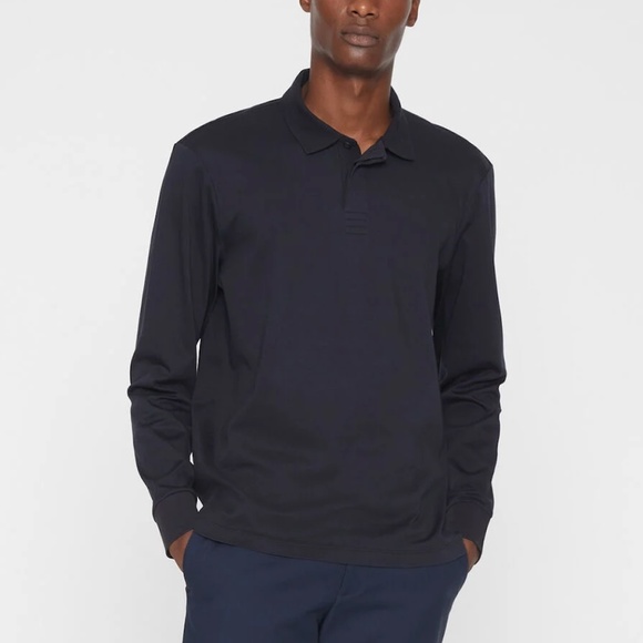 Refined Long Sleeve Polo - Brand New - NEVER WORN -  Caviar - Picture 1 of 3